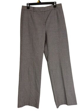 Peck & Peck Black & White Patterned Wide-Leg Pants